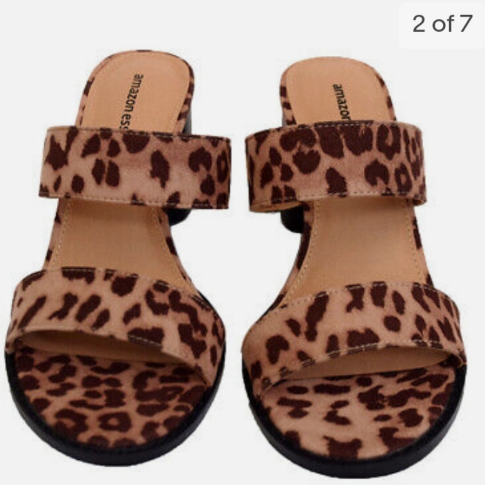 New Amazon Essentials Women's Two Strap Heels -8.5